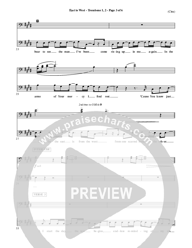 East To West Trombone 1/2 (Mark Hall)