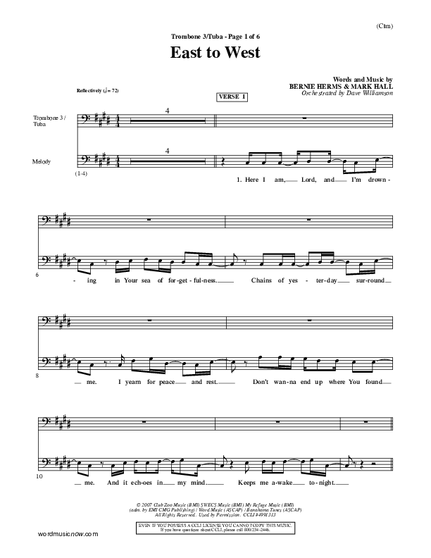 East To West Trombone 3/Tuba (Mark Hall)