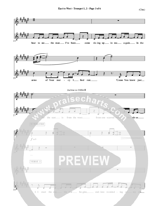 East To West Trumpet 1,2 (Mark Hall)