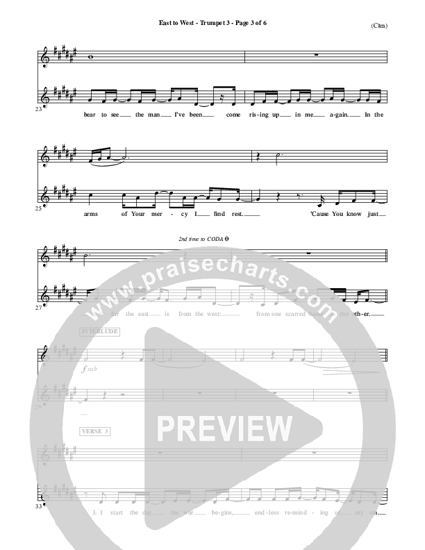 East To West Trumpet 3 (Mark Hall)