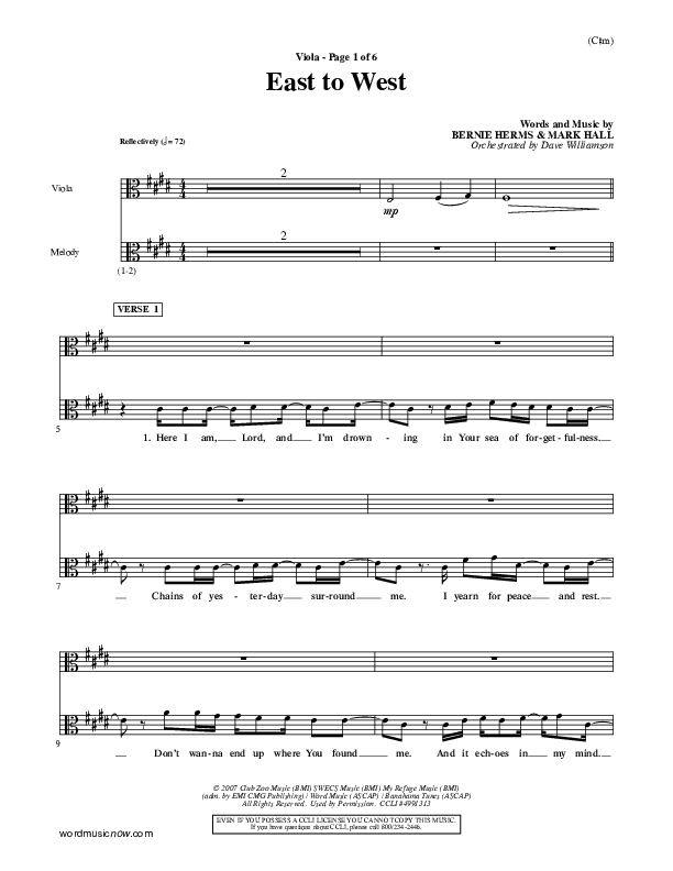 East To West Viola (Mark Hall)