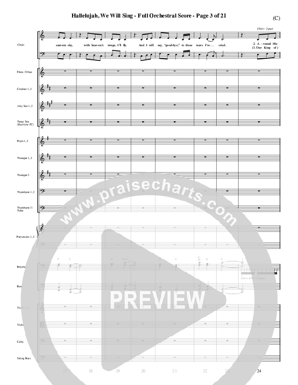 Hallelujah We Will Sing Conductor's Score (Tommy Walker)