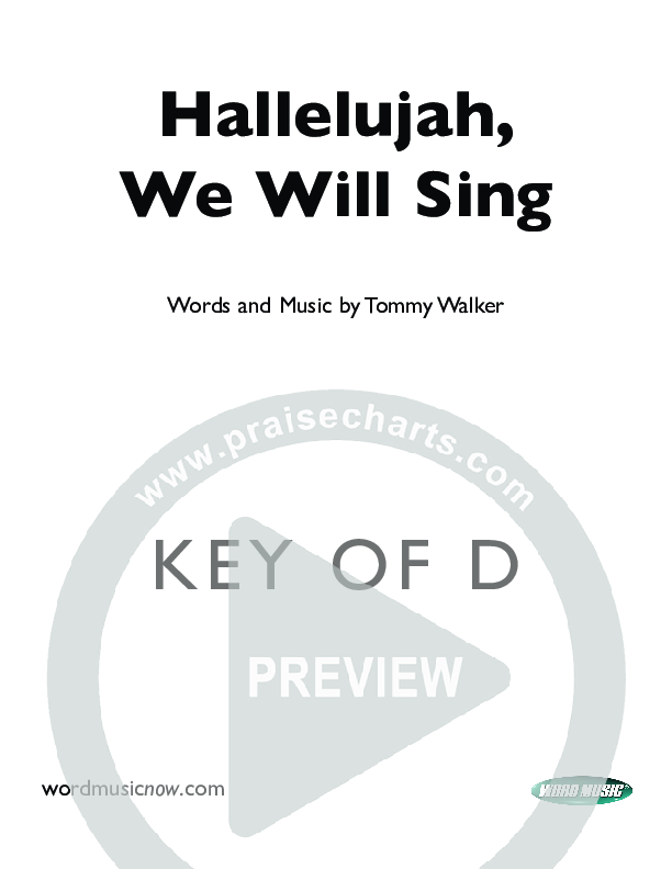 Hallelujah We Will Sing Orchestration (Tommy Walker)