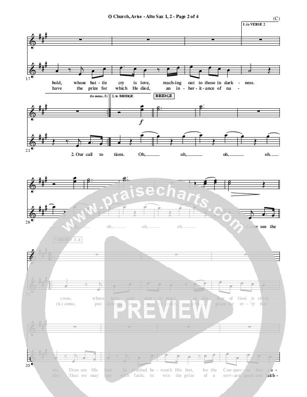 O Church Arise Alto Sax 1/2 (Keith & Kristyn Getty)