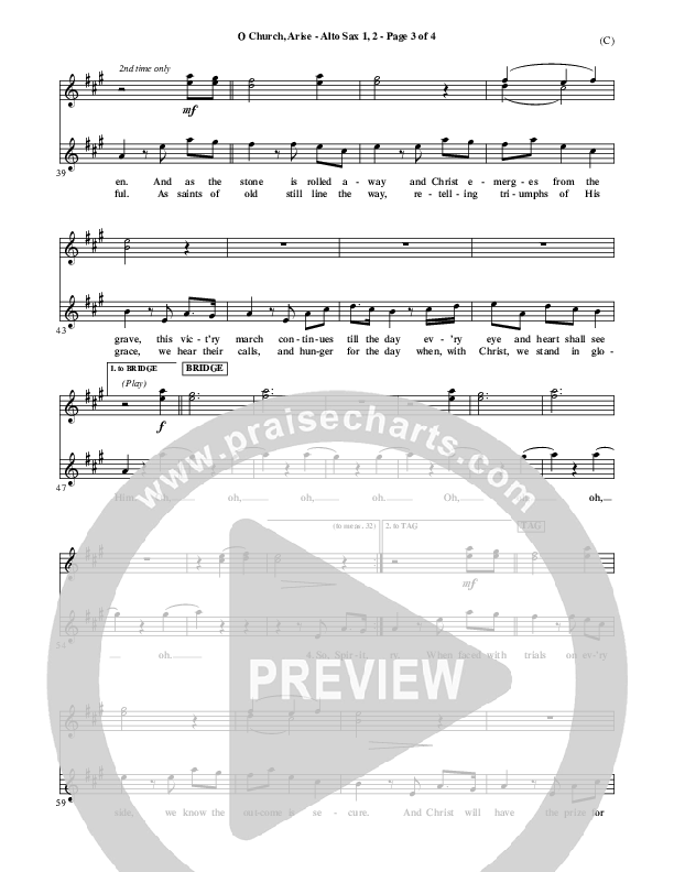 O Church Arise Alto Sax 1/2 (Keith & Kristyn Getty)