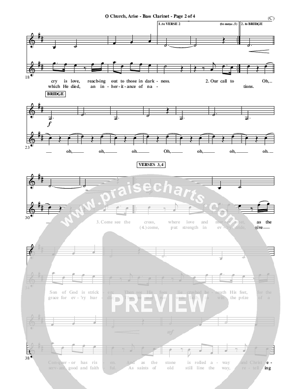 O Church Arise Bass Clarinet (Keith & Kristyn Getty)