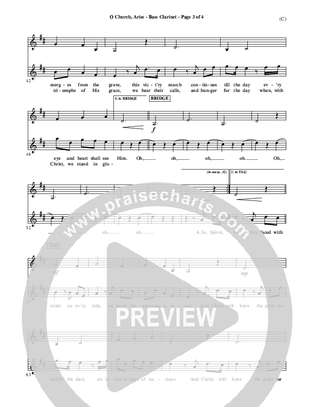 O Church Arise Bass Clarinet (Keith & Kristyn Getty)