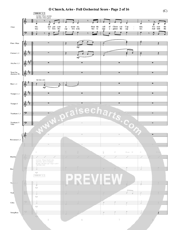 O Church Arise Conductor's Score (Keith & Kristyn Getty)