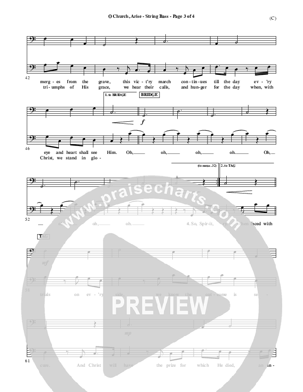 O Church Arise Double Bass (Keith & Kristyn Getty)