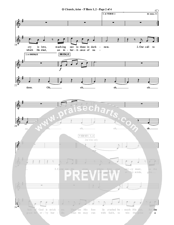 O Church Arise French Horn 1/2 (Keith & Kristyn Getty)