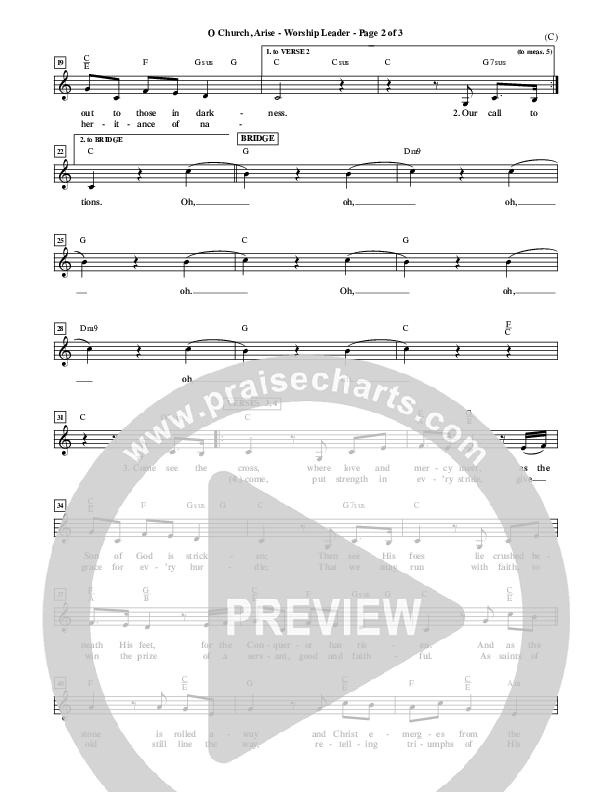 O Church Arise Lead Sheet (Keith & Kristyn Getty)
