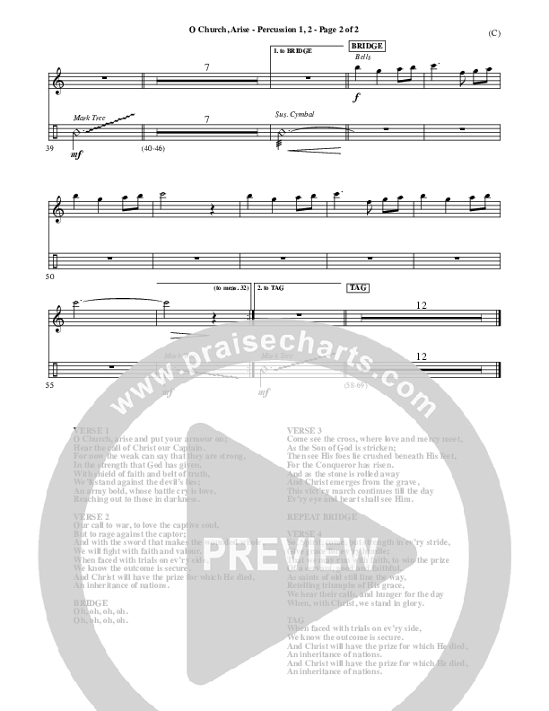 O Church Arise Percussion 1/2 (Keith & Kristyn Getty)