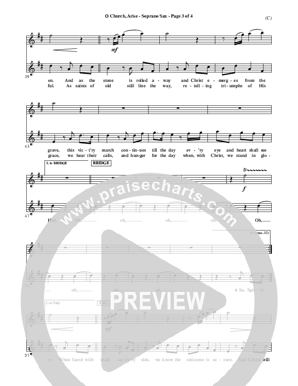 O Church Arise Soprano Sax (Keith & Kristyn Getty)