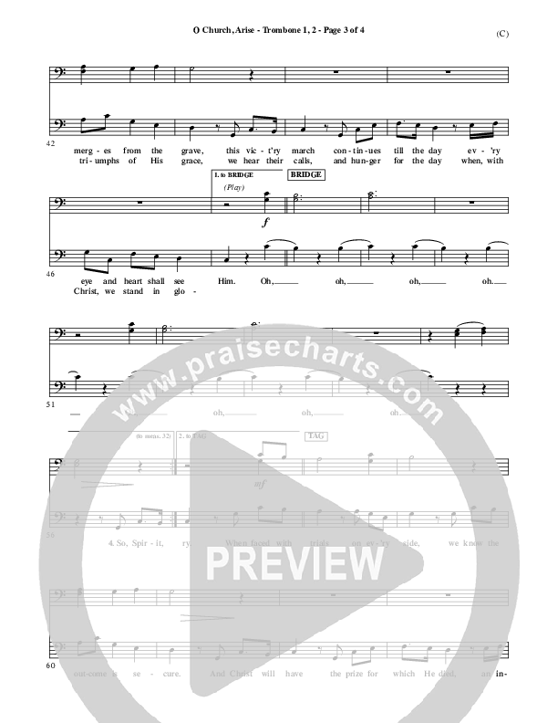 O Church Arise Trombone 1/2 (Keith & Kristyn Getty)