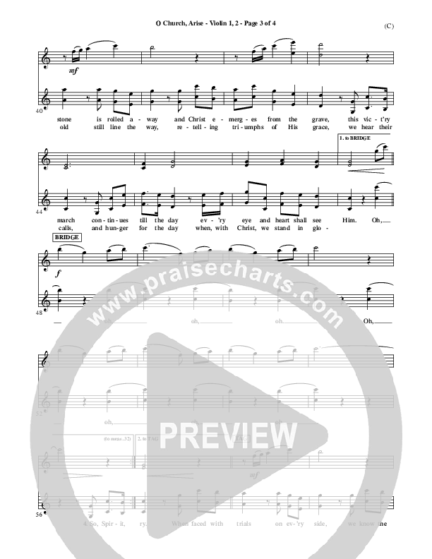 O Church Arise Violin 1/2 (Keith & Kristyn Getty)