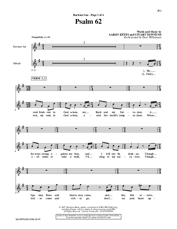 Psalm 62 Bari Sax (Stuart Townend)