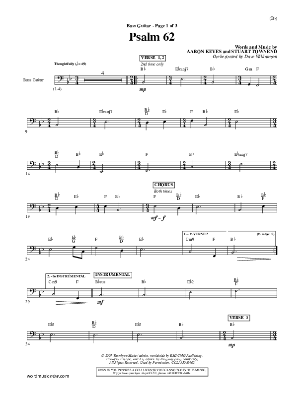 Psalm 62 Bass Guitar (Stuart Townend)