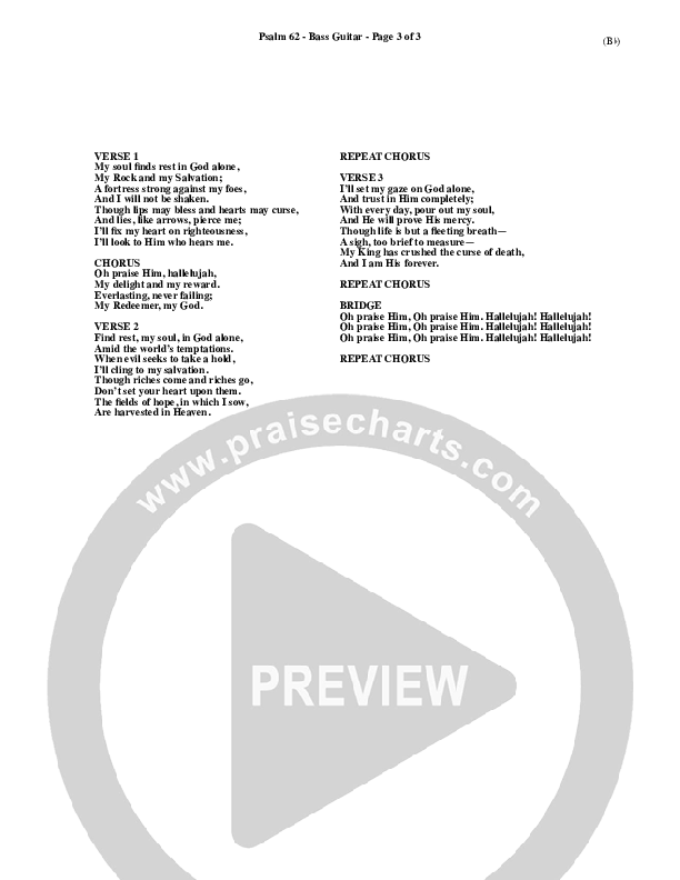 Psalm 62 Bass Guitar (Stuart Townend)