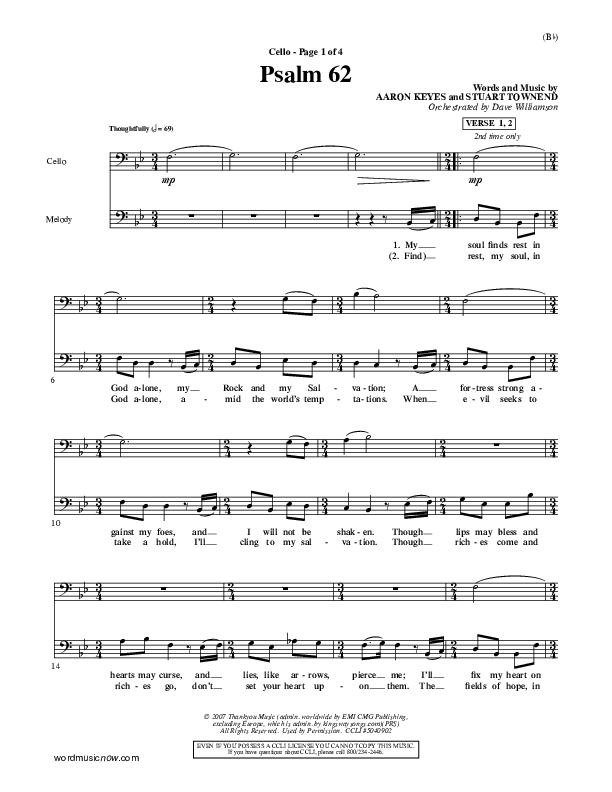 Psalm 62 Cello (Stuart Townend)