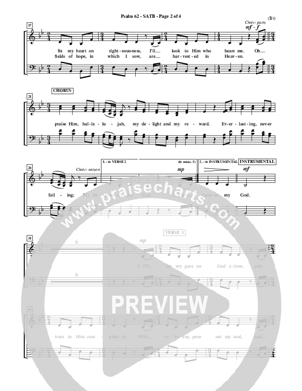 Psalm 62 Choir Sheet (SATB) (Stuart Townend)