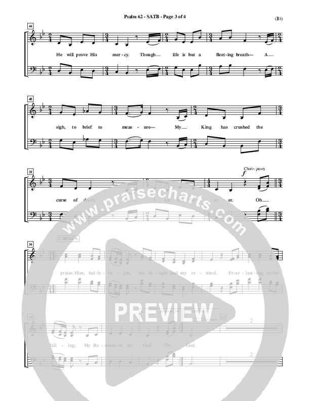 Psalm 62 Choir Sheet (SATB) (Stuart Townend)