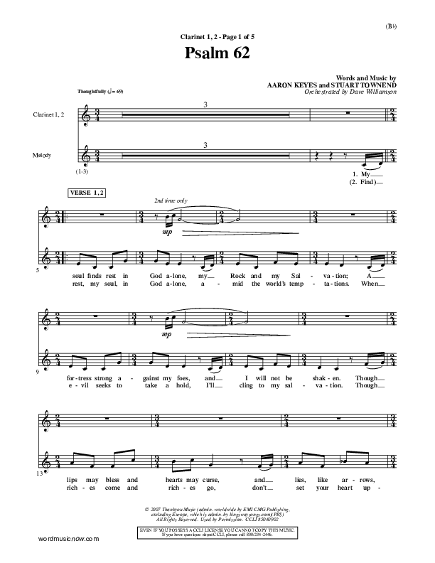Psalm 62 Clarinet 1/2 (Stuart Townend)