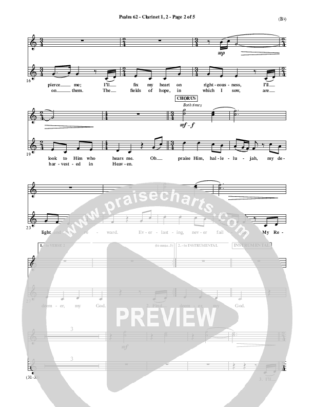 Psalm 62 Clarinet 1/2 (Stuart Townend)