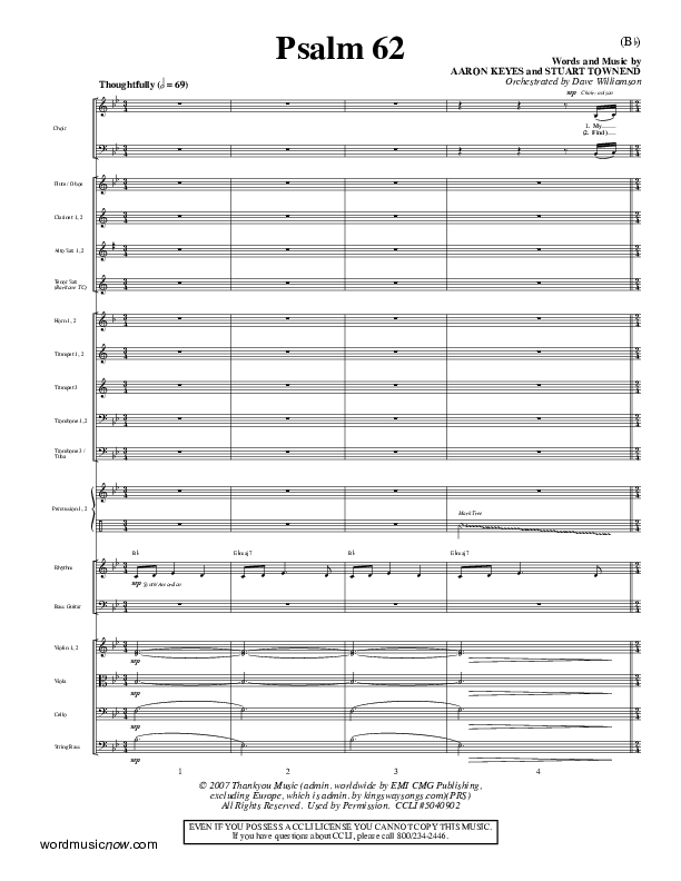 Psalm 62 Conductor's Score (Stuart Townend)