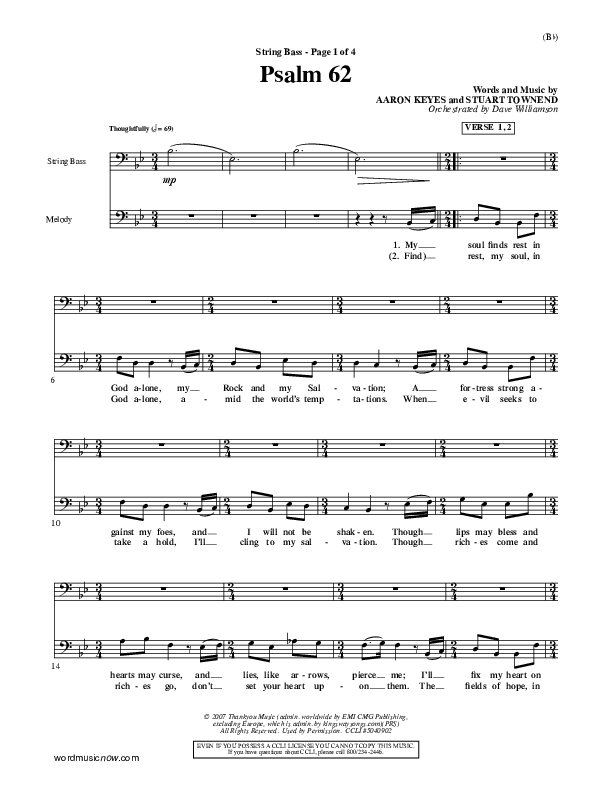 Psalm 62 Double Bass (Stuart Townend)