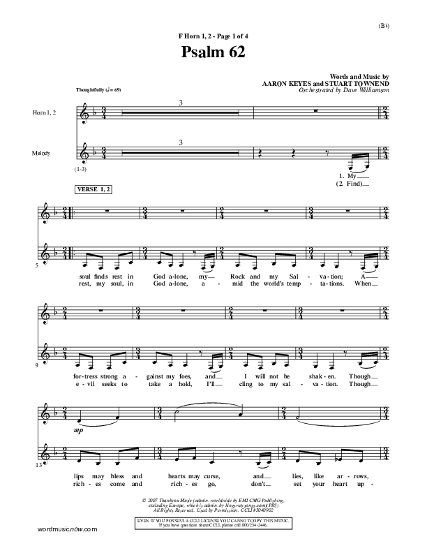 Psalm 62 French Horn 1/2 (Stuart Townend)