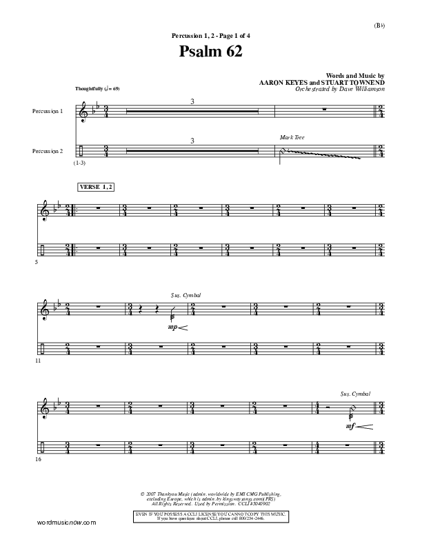 Psalm 62 Percussion 1/2 (Stuart Townend)