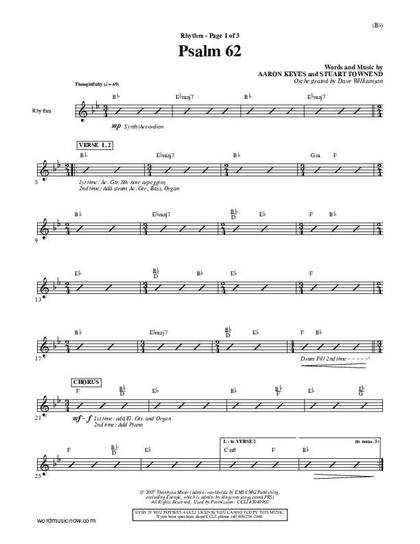 Psalm 62 Rhythm Chart (Stuart Townend)