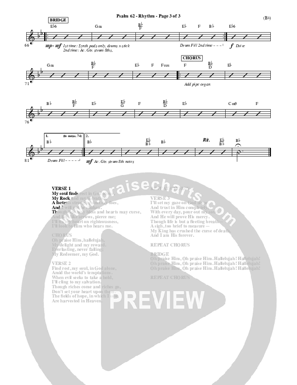 Psalm 62 Rhythm Chart (Stuart Townend)