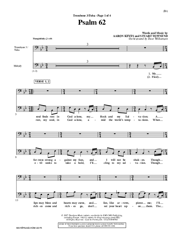 Psalm 62 Trombone 3/Tuba (Stuart Townend)