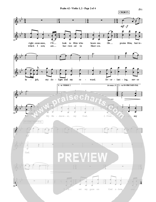 Psalm 62 Violin 1/2 (Stuart Townend)