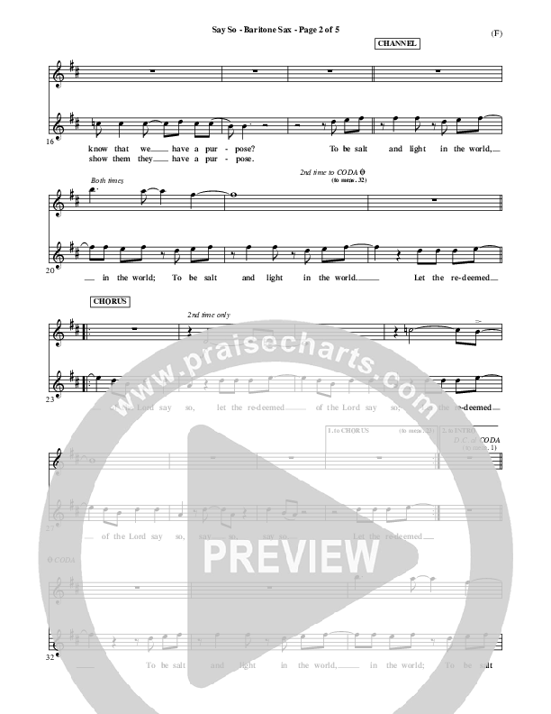 Say So Bari Sax (Israel Houghton)