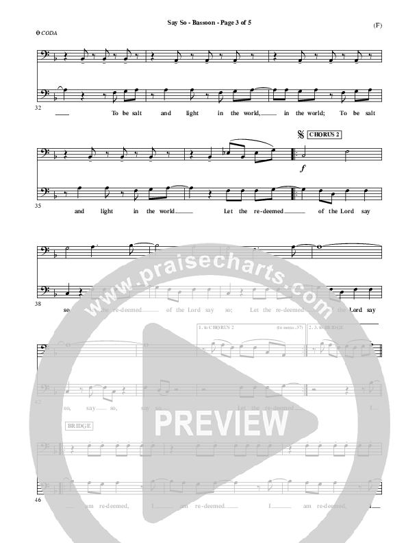 Say So Bassoon (Israel Houghton)