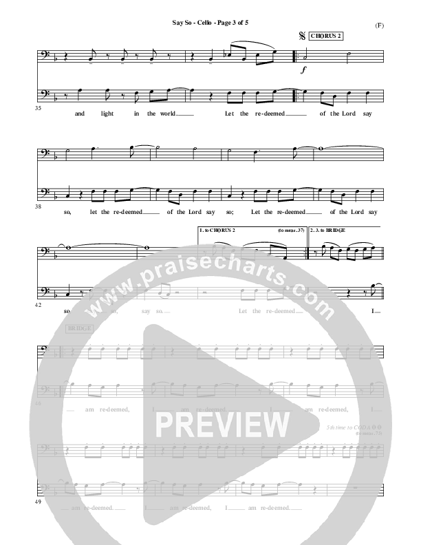 Say So Cello (Israel Houghton)