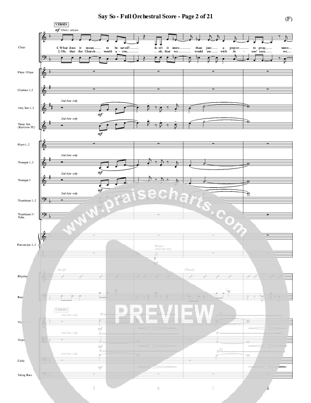 Say So Orchestration (Israel Houghton)