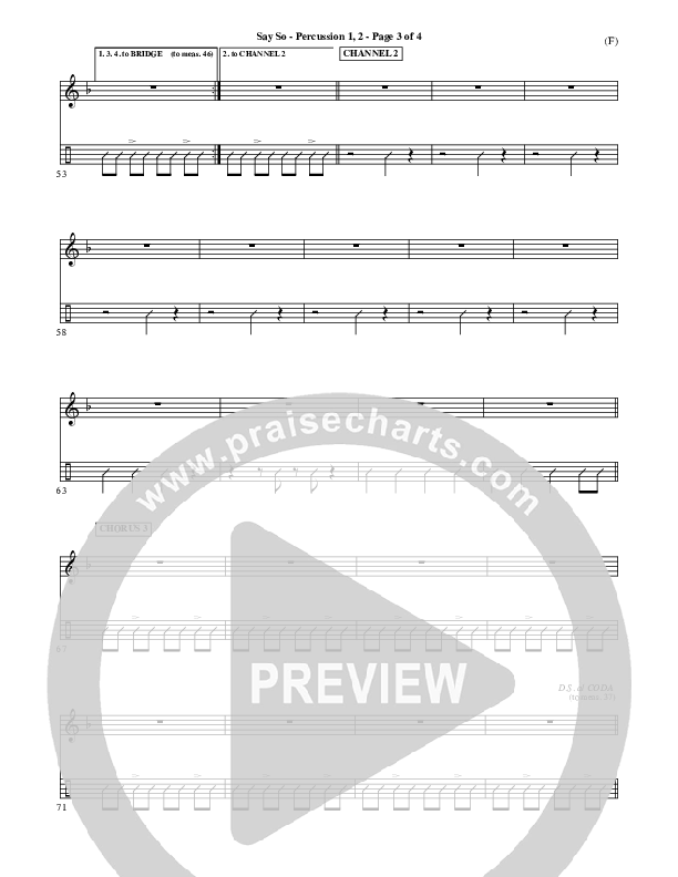 Say So Percussion 1/2 (Israel Houghton)