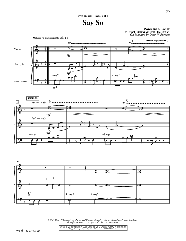 Say So Synth (Israel Houghton)