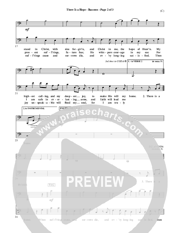 There Is A Hope Bassoon (Stuart Townend)