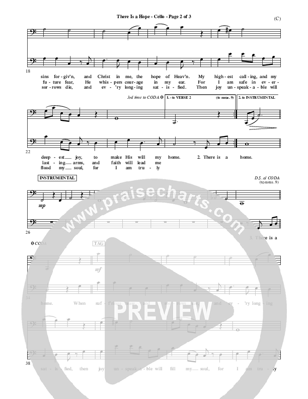 There Is A Hope Cello (Stuart Townend)