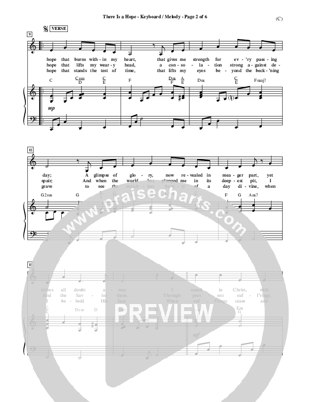 There Is A Hope Piano/Vocal (Stuart Townend)