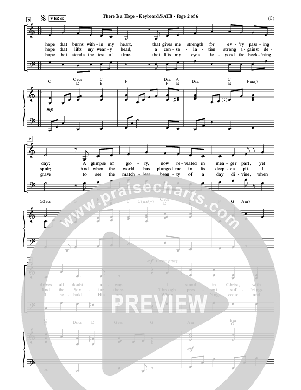 There Is A Hope Piano/Vocal (SATB) (Stuart Townend)