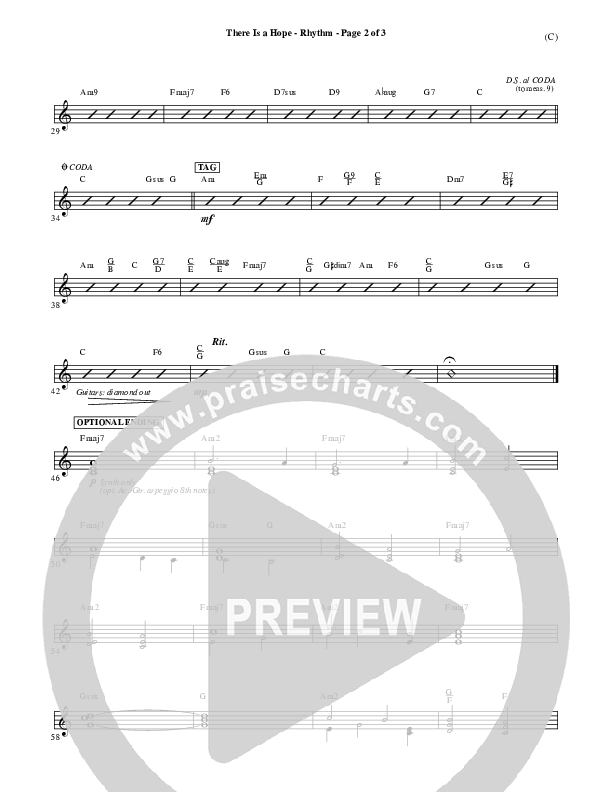 There Is A Hope Rhythm Chart (Stuart Townend)