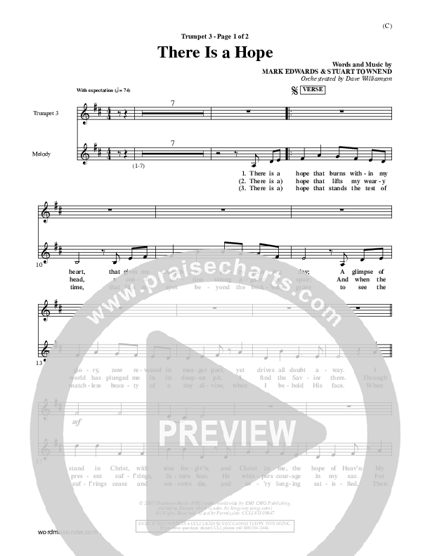 There Is A Hope Trumpet 3 (Stuart Townend)