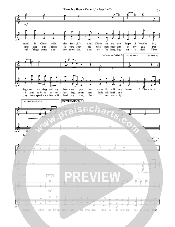 There Is A Hope Violin 1/2 (Stuart Townend)