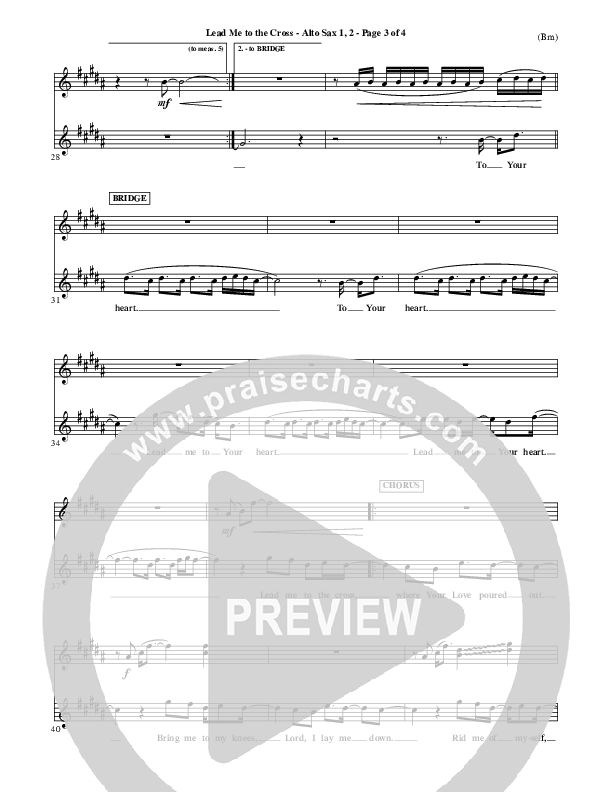 Lead Me To The Cross Alto Sax 1/2 (Brooke Fraser)
