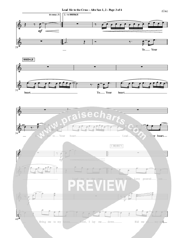 Lead Me To The Cross Alto Sax (Brooke Fraser)